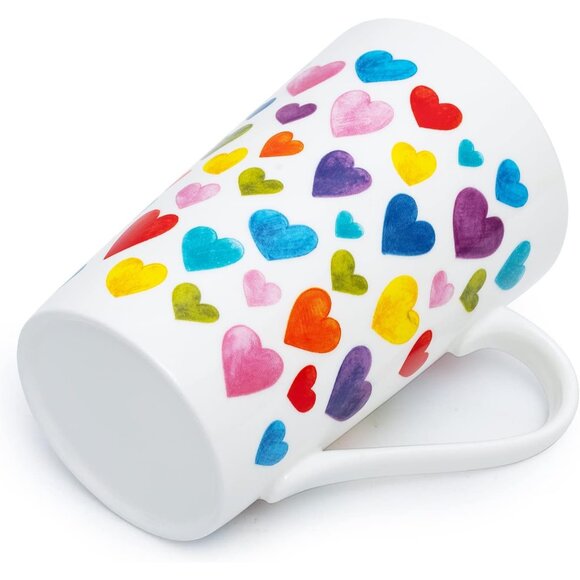 Heart Coffee Mug Heart Shaped Coffee Mugs Bone China Cute Coffee Mug Valentine's - Picture 6 of 6